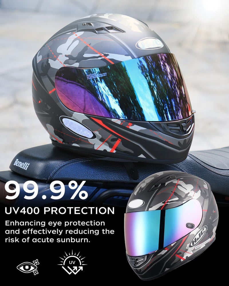SOMAN CL-17 Visor Replacement, HJ-09 Face Shield Compatible with CL-16 CL-15 CL-SP CS-R1 CS-R2 CS-R3 AC-12 FS-10 FS-15 FG-15 IS-16 (Rainbow) - Image 3